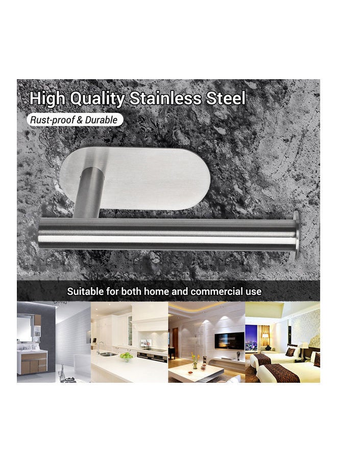 NIBEMINENT Stainless Steel Toilet Paper Holder Silver 16x4.5x10.5cm  - Image 3