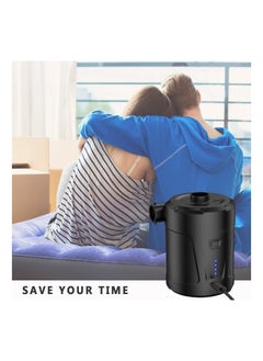 KASTWAVE Electric Air Pump for Inflatables, with 3 Nozzles USB/ 5000mAh Rechargeable Battery, for Air Mattress, Pool Floats, Air Bed, Portable Inflator Deflator Pump  - Image 4