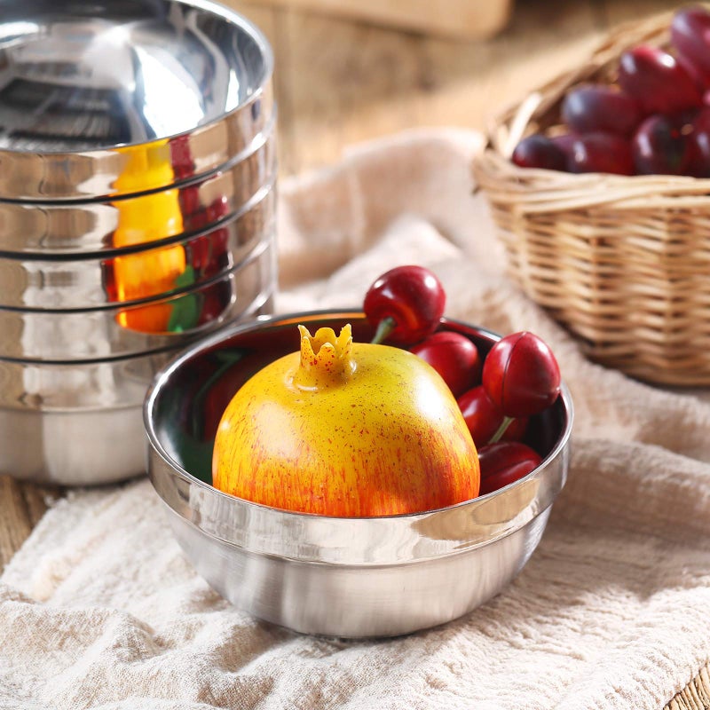 SATINIOR 10 Pack 15 oz Stainless Steel Bowls Cereal Soup Rice for Kids and Adults Stainless Steel Cereal Bowls Double-walled Insulated Multipurpose for Sauces, Rice, Noodle, Ice Cream, Dishwasher Safe - Image 3