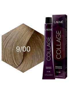 LAKME Lakme Collage Permanent Hair Dye for Unisex 9/00 Very Light Blonde 