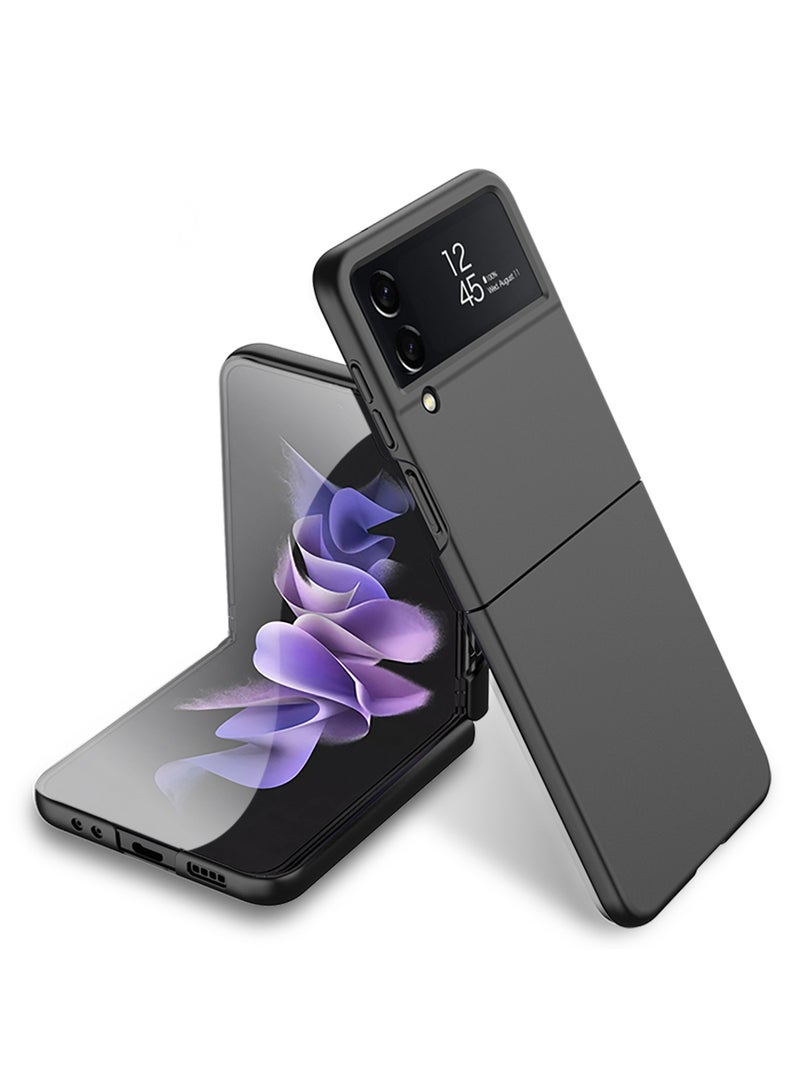 LEEKA z filp 4 Luxury Case Slim Flip Full Cover Case Anti-knock Plastic Matte Hard Cover with Screen Tempered Glass For Samsung Galaxy Z Flip 4 - Image 2