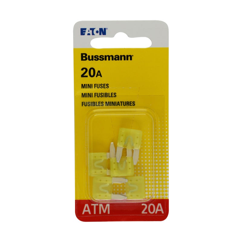 Bussmann بوسمان - BP/ATM-20-RP 0408.1332 BP/ATM-20 20 أمبير فيوز صغير سريع الاستجابة، أصفر - Image 1