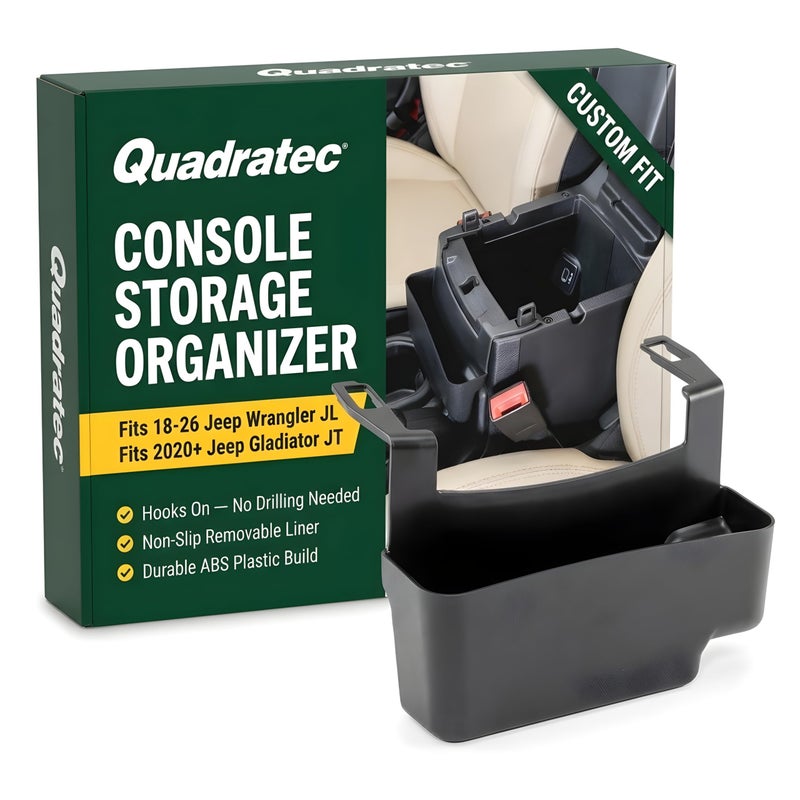 Quadratec Center Console Storage Organizer Tray Fits Jeep Wrangler JL JLU Gladiator JT 20182022 NonSlip Liner Small Item Phone Keys Money Change Holder Interior Jeep Accessories - Image 2