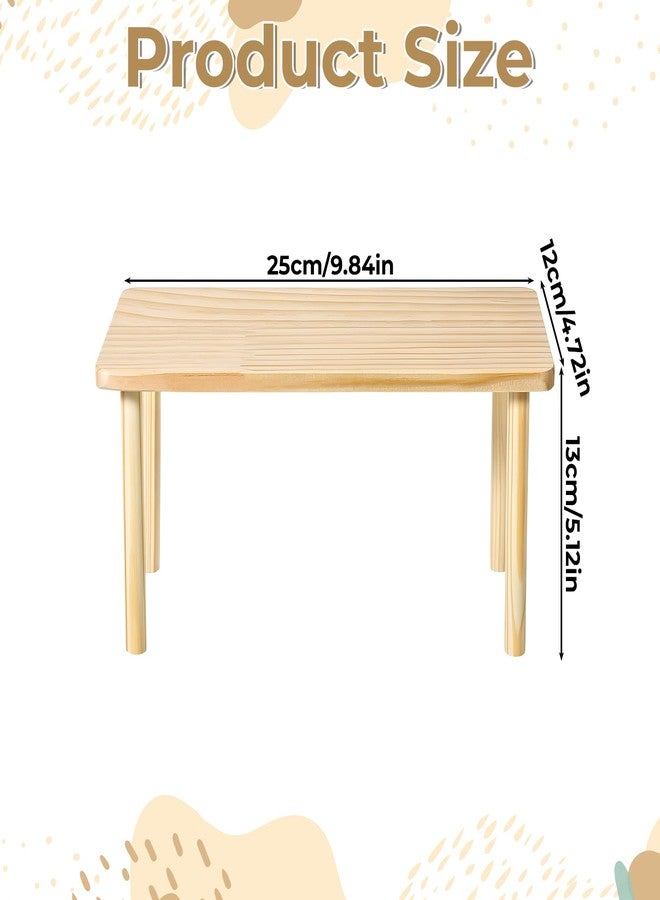 Styquenzer Hamster Play Wooden Platform, Hamsters Wooden Platform with Legs Play Decor Cage Accessory Waterproof Standing Surface Small Animal Wood Stand for Dwarf Syrian Hamster Gerbil Rat Mice Degus - Image 2