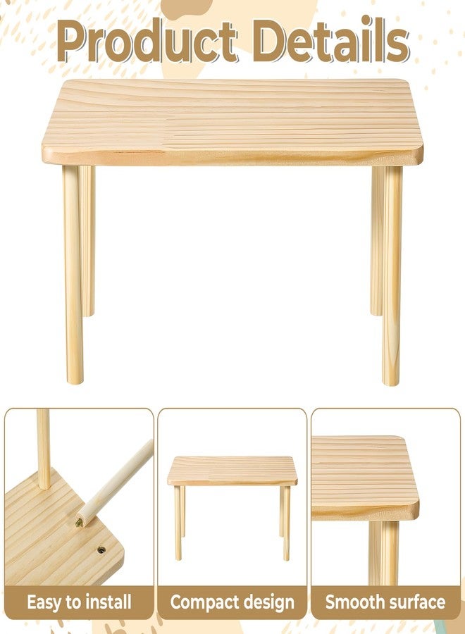 Styquenzer Hamster Play Wooden Platform, Hamsters Wooden Platform with Legs Play Decor Cage Accessory Waterproof Standing Surface Small Animal Wood Stand for Dwarf Syrian Hamster Gerbil Rat Mice Degus - Image 5