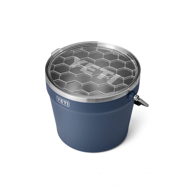YETI YETI Rambler Beverage Bucket, Double-Wall Vacuum Insulated Ice Bucket with Lid, Navy  - Image 5