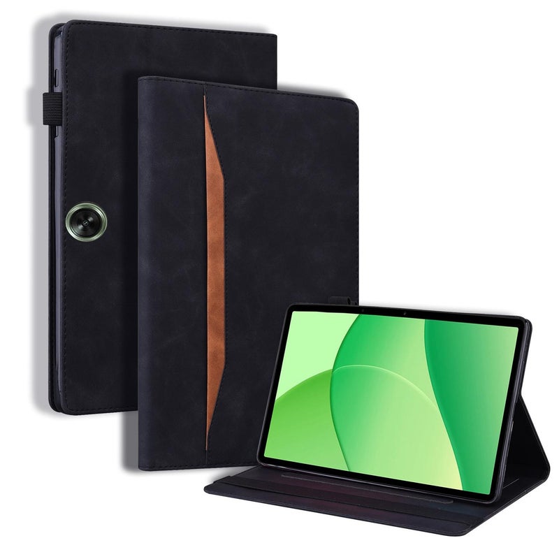 For Oppo Pad Se 11 2025 Splicing Shockproof Leather Tablet Case(Black) - Image 1