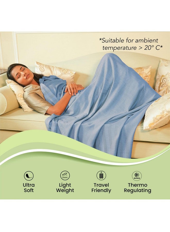 Mush Mush 100% Bamboo Summer AC Blankets | Ultra-Soft, Light Weight, Breathable & Thermoregulating Dohar 5 X 7.5 Ft (Navy, Single/Large) - Image 3