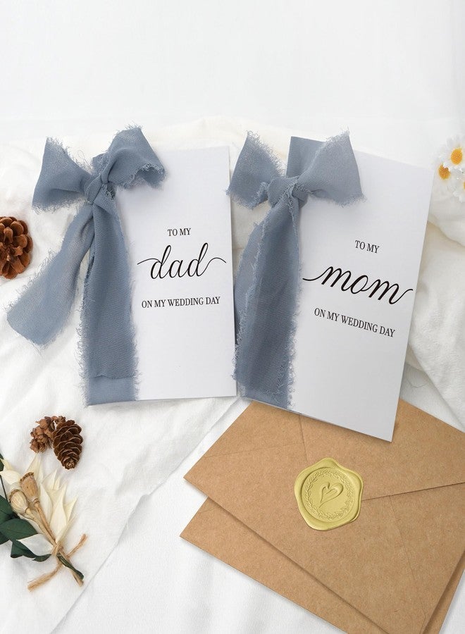 SEEBERY Set of 2 To My Dad and Mom on My Wedding Day Card – Thank You Gift from Bride and Groom, Heartfelt Parents Appreciation Card - Image 1