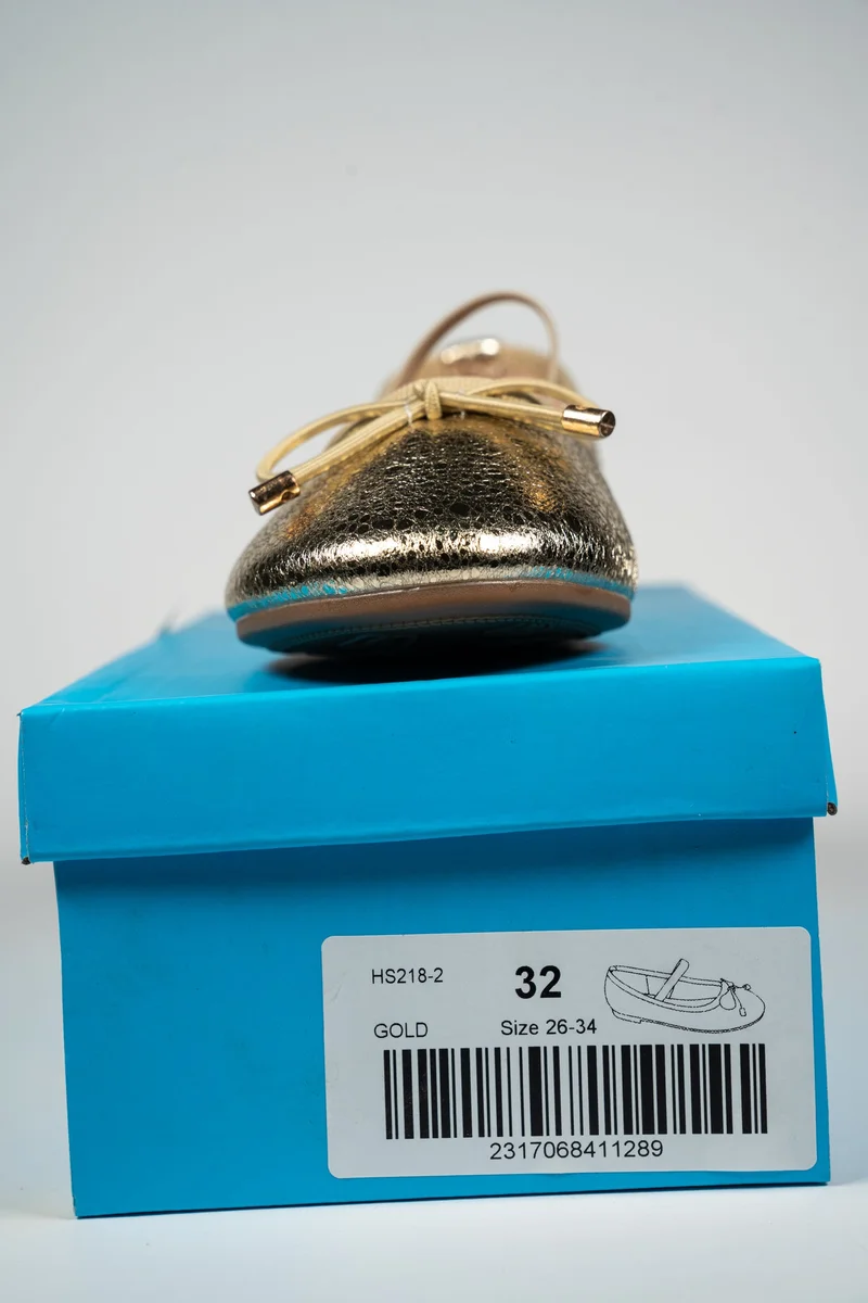 Geoomnii GOLD Geoomnii Infant Girls Ballerina Shoes – Soft Closed-Toe Flats for Baby Girls, Comfortable Daily Wear & Special Occasions for Women | Best Price UAE