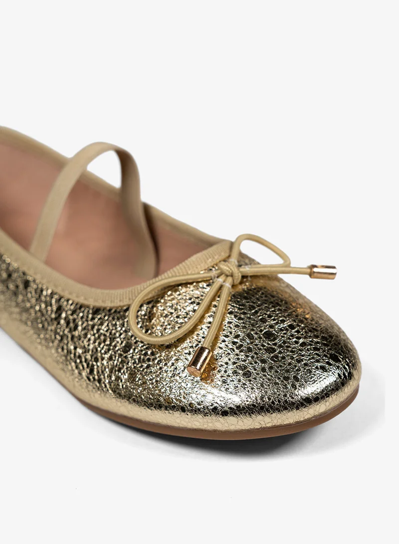 Geoomnii GOLD Geoomnii Infant Girls Ballerina Shoes – Soft Closed-Toe Flats for Baby Girls, Comfortable Daily Wear & Special Occasions for Women | Best Price UAE