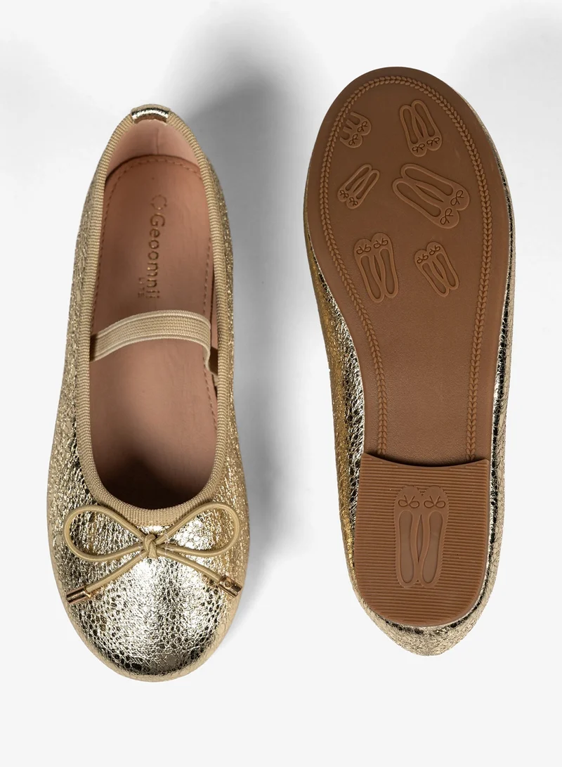 Geoomnii GOLD Geoomnii Infant Girls Ballerina Shoes – Soft Closed-Toe Flats for Baby Girls, Comfortable Daily Wear & Special Occasions for Women | Best Price UAE