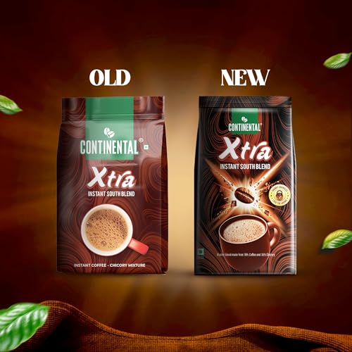 Continental Coffee Xtra Instant Coffee Powder | 200g Pouch | ‎70% Coffee 30% Chicory | South Blend Instant Coffee | Medium Roast | Premium Blend of Arabica & Robusta | Rich Aromatic Coffee - Image 2