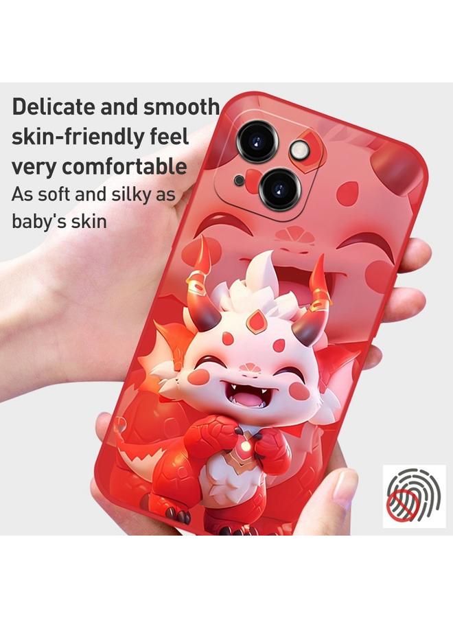 S-TOP Case For iPhone 15 New Year Red Silicone Shockproof Phone Case - Image 3