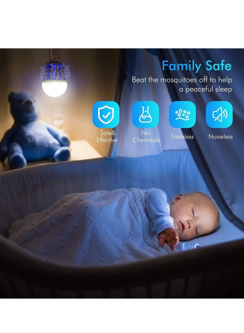 SYOSI مصباح قاتل البق 2 في 1 LED للإلكترونيات لجذب الحشرات فخ للآفات الخارجية والداخلية لزوارق المنزل والمطبخ والفناء 220 فولت E26 E27 - Image 4