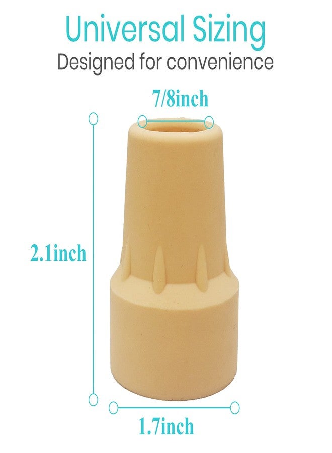 QingTD Medical Crutch Tips, Cane Tips,Yellow, 7/8 Inch (4) - Image 2