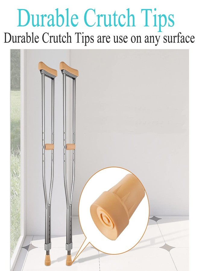 QingTD Medical Crutch Tips, Cane Tips,Yellow, 7/8 Inch (4) - Image 3