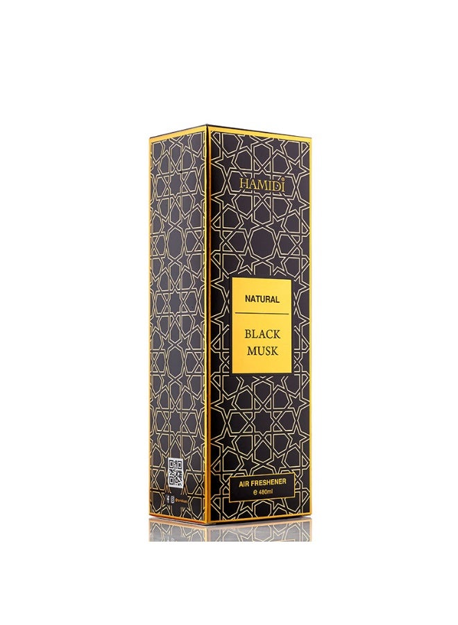 Hamidi Natural Black Musk Non-alcoholic Home Air Freshener Spray 480ml, Pleasant Scent - Image 3