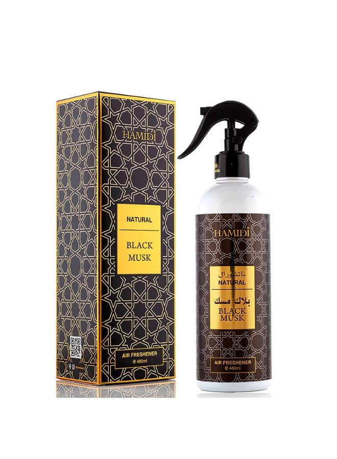 Hamidi Natural Black Musk Non-alcoholic Home Air Freshener Spray 480ml, Pleasant Scent - Image 2