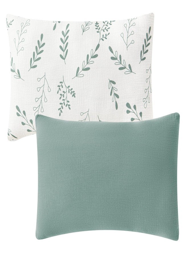 عبوة من 2 غطاء وسادة للأطفال من جيلي موني، مصنوع من قماش موسلين، مناسب للسرير وسرير الأطفال والسفر، غطاء وسادة ناعم وجيد التهوية على شكل مظروف للأطفال، بدون وسادة - Image 1