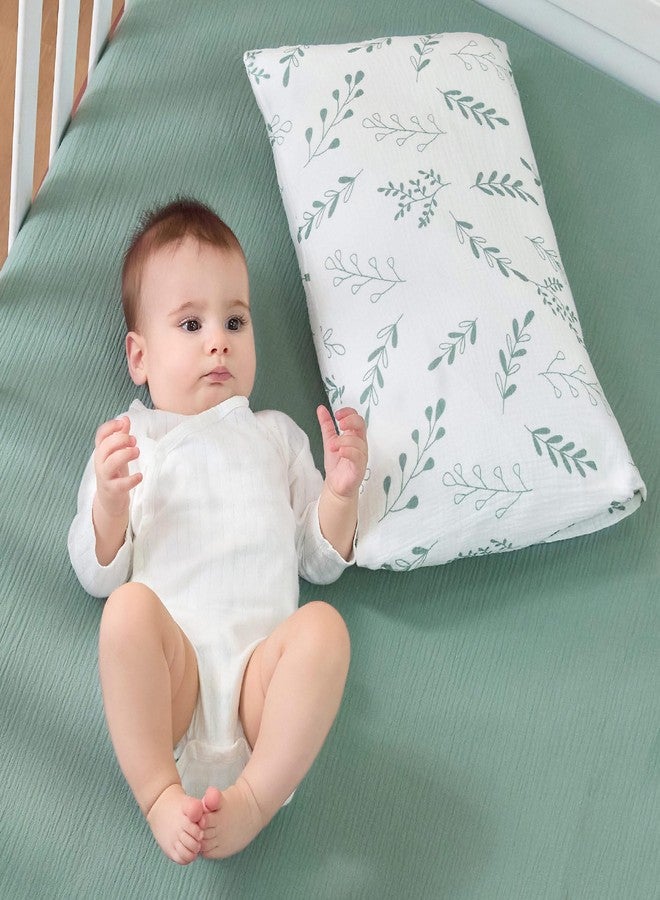 عبوة من 2 غطاء وسادة للأطفال من جيلي موني، مصنوع من قماش موسلين، مناسب للسرير وسرير الأطفال والسفر، غطاء وسادة ناعم وجيد التهوية على شكل مظروف للأطفال، بدون وسادة - Image 4