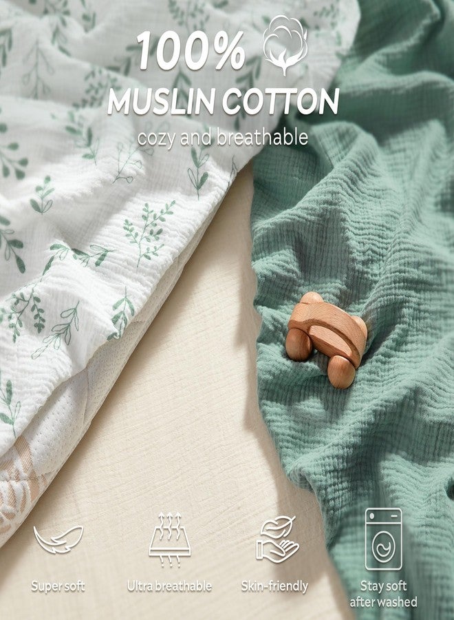 عبوة من 2 غطاء وسادة للأطفال من جيلي موني، مصنوع من قماش موسلين، مناسب للسرير وسرير الأطفال والسفر، غطاء وسادة ناعم وجيد التهوية على شكل مظروف للأطفال، بدون وسادة - Image 2