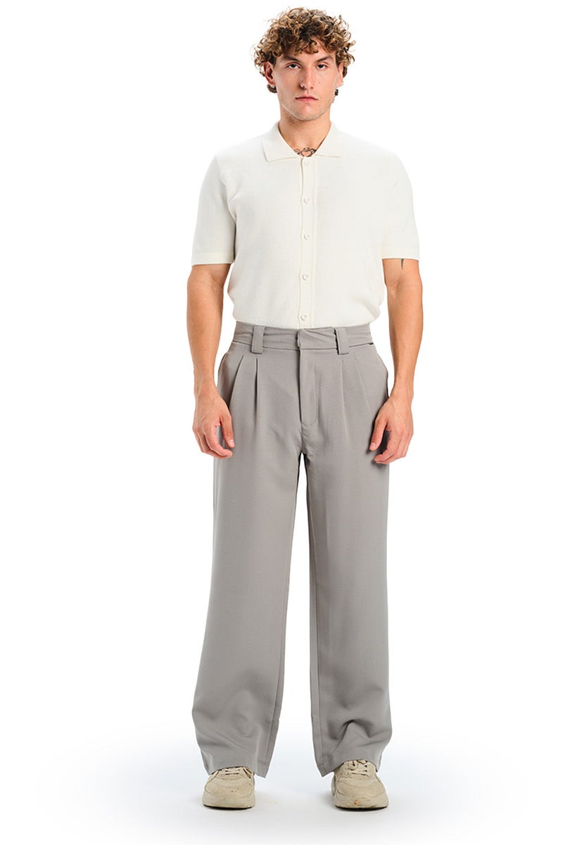 بونكرس كُرنر Grey Loose Fit Tailored Trouser for Men's - Image 2