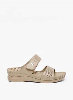 Le Confort Women Laser Cut Slip-On Sandals with Wedge Heel  - Image 3