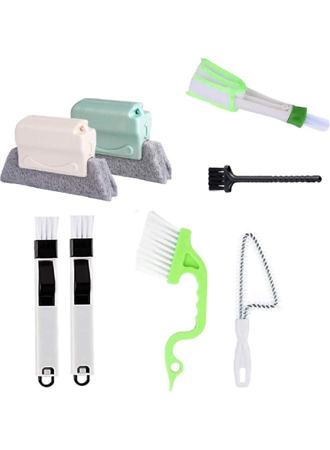 NIBEMINENT 8-Piece Multifunctional Convenient Tile Crevice Brushes Kit Multicolour - Image 2