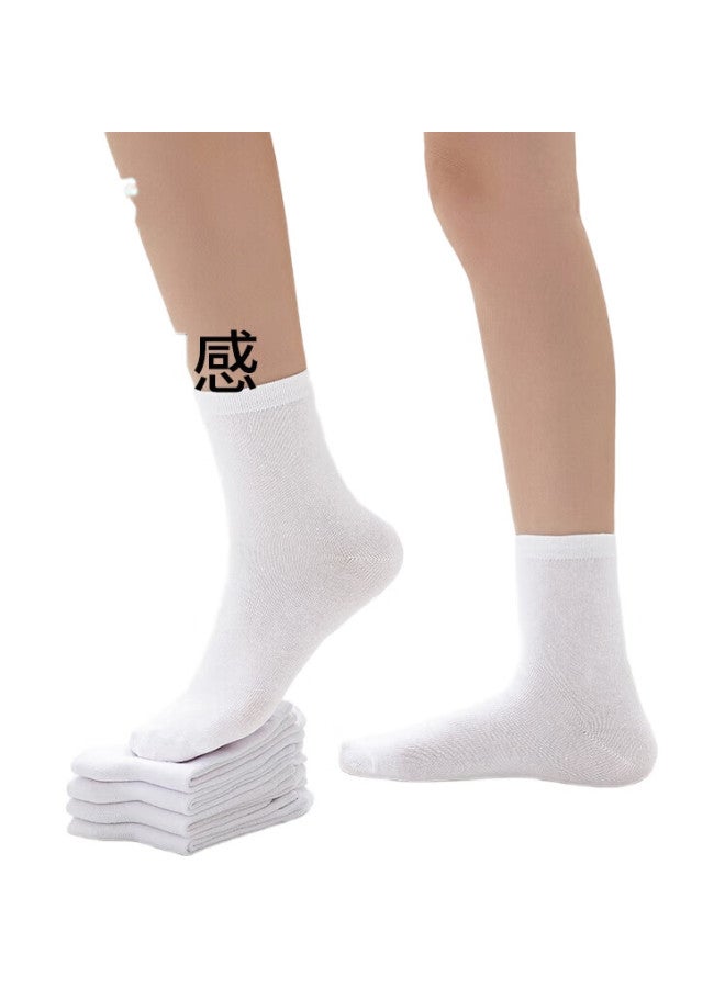 Briars Disposable Socks For Men, No Wash Daily Wear Antibacterial Breathable Athletic Socks, White, 5 Pairs - Image 2