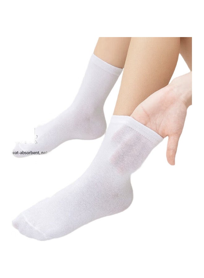 Briars Disposable Socks For Men, No Wash Daily Wear Antibacterial Breathable Athletic Socks, White, 5 Pairs - Image 3