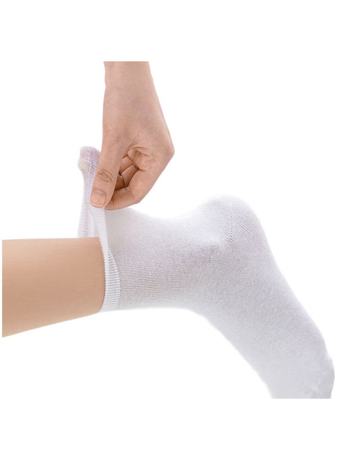 Briars Disposable Socks For Men, No Wash Daily Wear Antibacterial Breathable Athletic Socks, White, 5 Pairs - Image 1