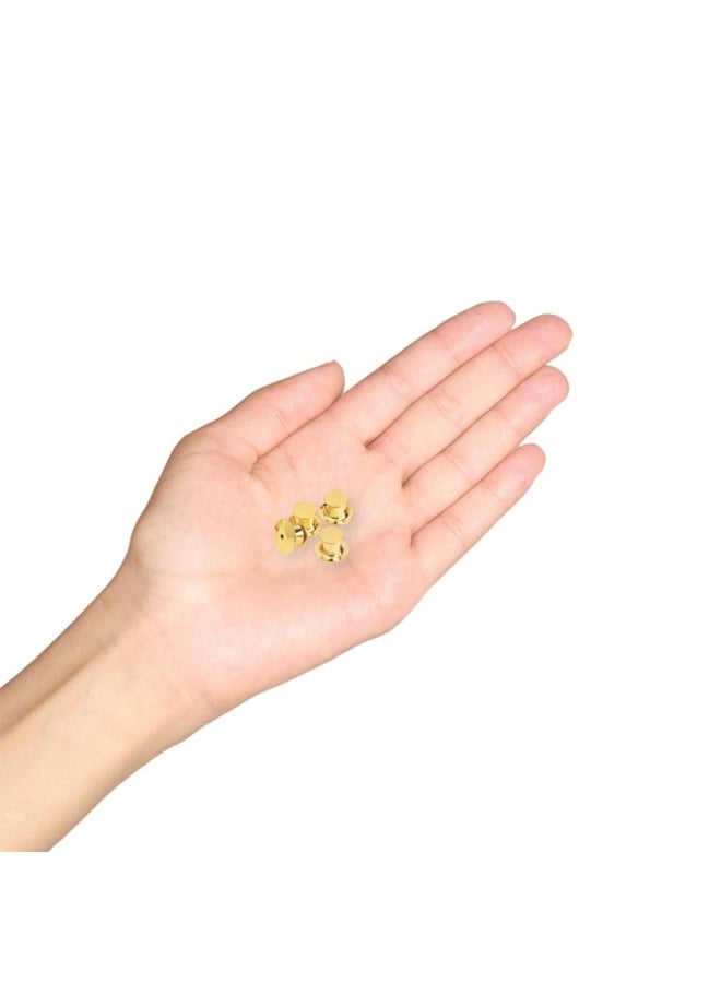 DYWISHKEY 50 Pieces Metal Pin Keepers Backs Locking Pin Keepers Backs No Tool Required  Gold - Image 4