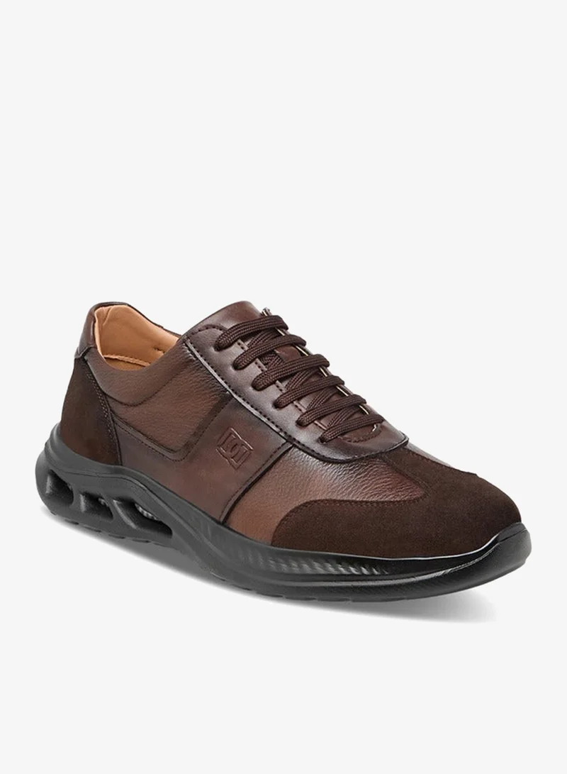 DUCHINI Men's Panelled Lace-Up Sneakers