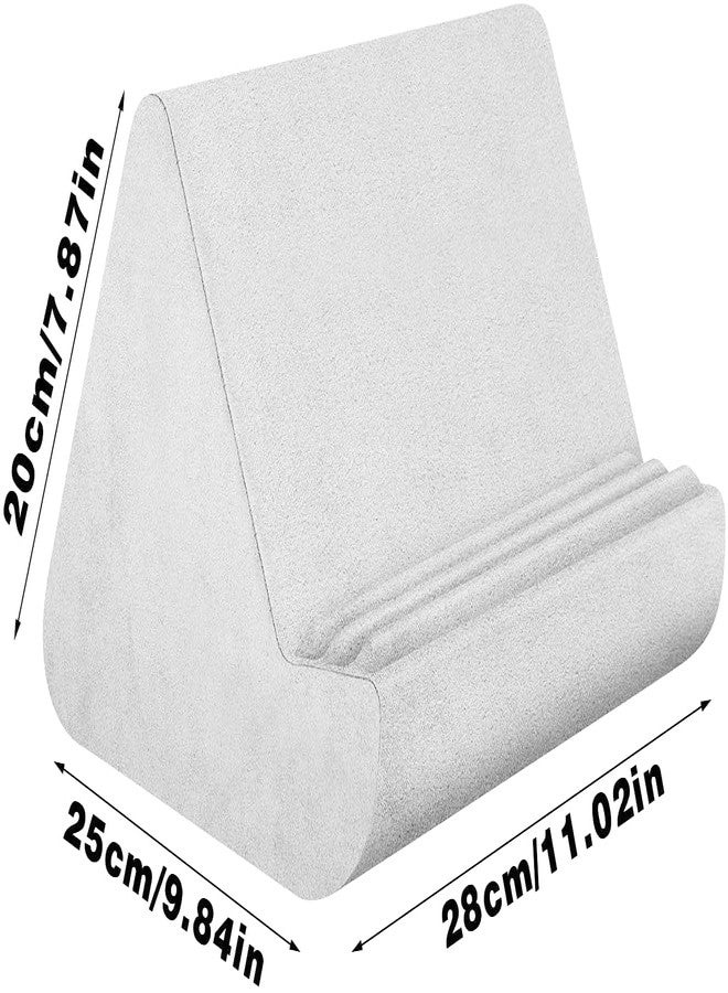 BZVV Soft Tablet Stand Pillow with Pocket,Tablet Cushion Stand,Adjustable 3 Viewing Angle,Lazy Holder Stand for Bed Sofa,Compatible with iPads Tablets eReaders Smartphones Books Magazines (Light Grey)… - Image 5