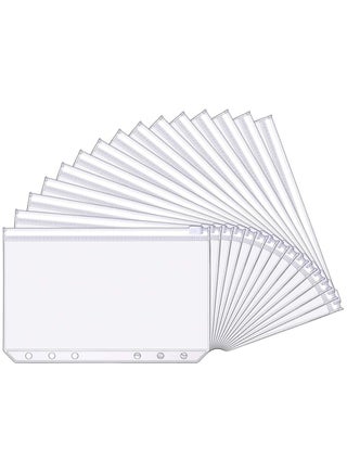 Binder Pockets A6 Size 6 Holes Zipper Folders for 6-Ring Notebook Loose Leaf Bags Waterproof PVC Pouch Document Filing Cash Budget Envelopes 15Pcs - pzsku/ZDCA36E419519D2F17896Z/45/_/1723107279/f4cbb1ec-f9fa-4e0e-9538-d8b998c4dffc