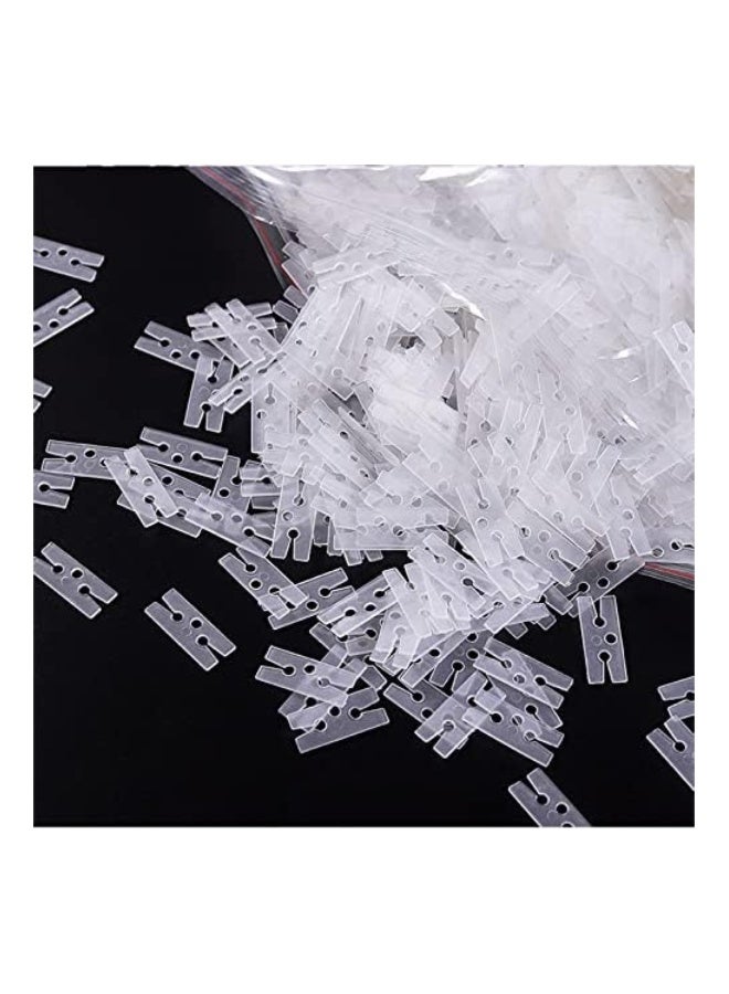 إسكدنيا 200 قطعة مشابك بالون، مشابك بلاستيكية لربط البالونات، أداة ربط بالون على شكل H، مناسبة لتزيين الحفلات والأعراس وأعياد الميلاد، قوس البالون، عمود البالون، موصلات البالونات. - Image 1