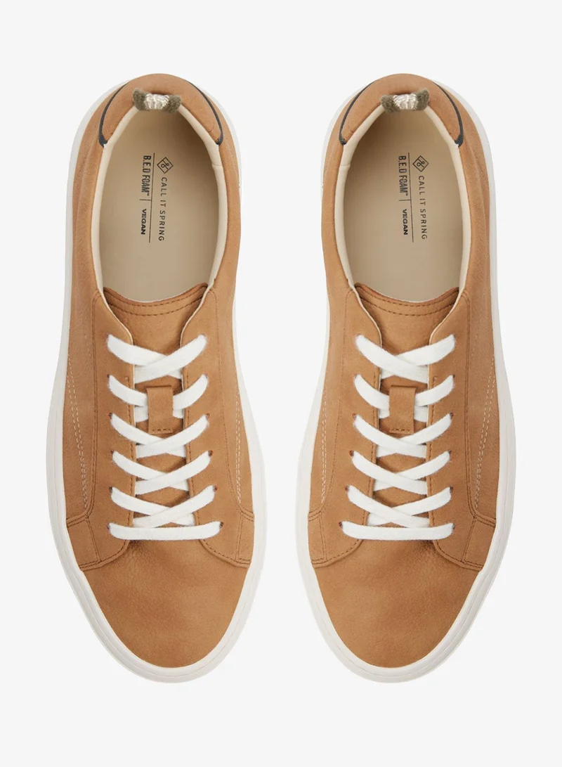 CALL IT SPRING Tan Taser Low Top Sneakers for Men | Best Price UAE