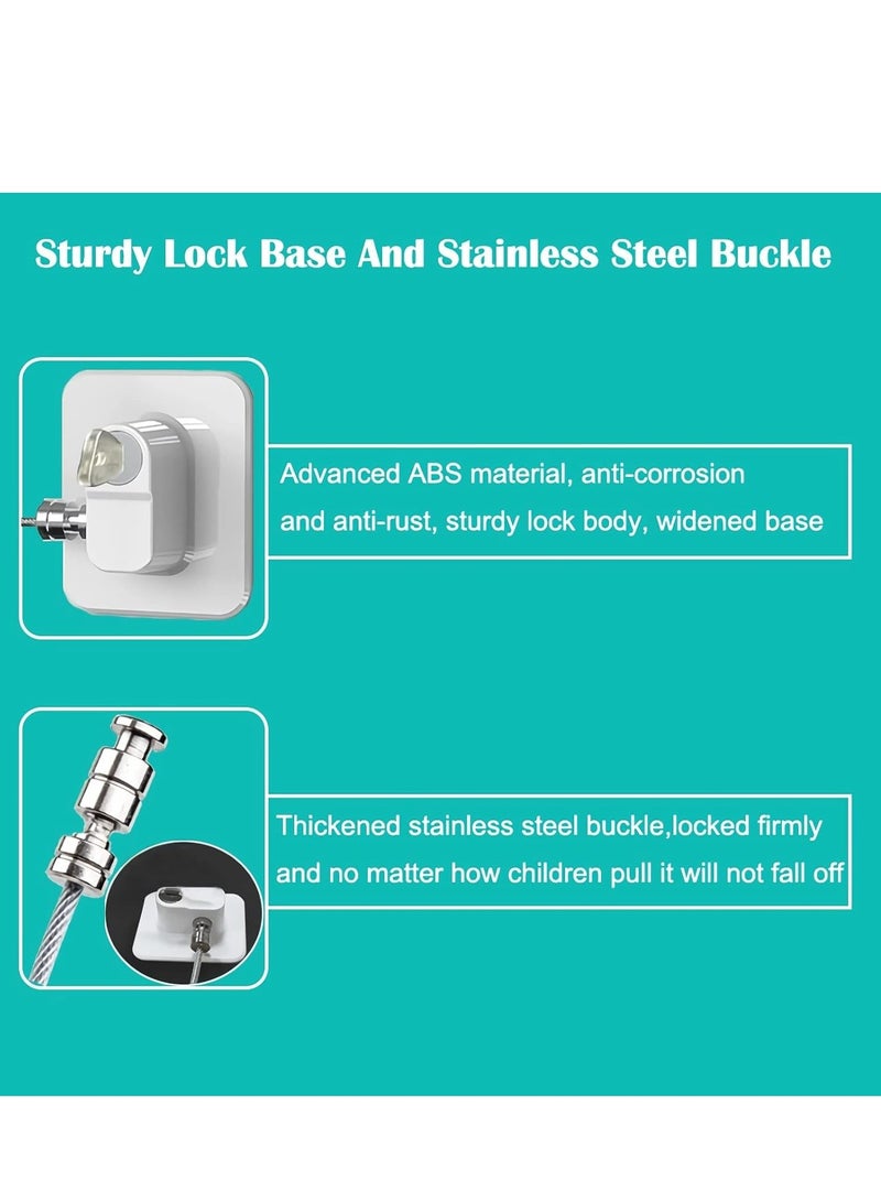 Oasisgalore Fridge Lock 2-Pack – Childproof Refrigerator, Cabinet, Drawer Locks with Keys (White) - Image 4