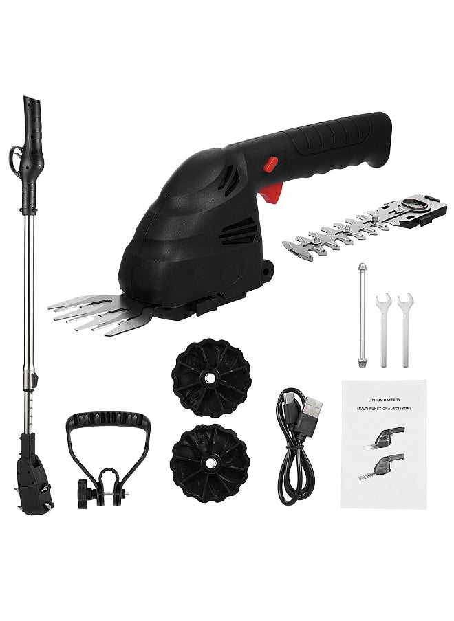 Lepmerk Lithium Cordless Hedge Trimmer Handheld Dual-Purpose Hedge Trimmer Bush Trimmer Electric Hedge Trimmer for Pruning Built in 2.0Ah Battery and Type-C Charging Cable Grass Trimmer  - Image 1