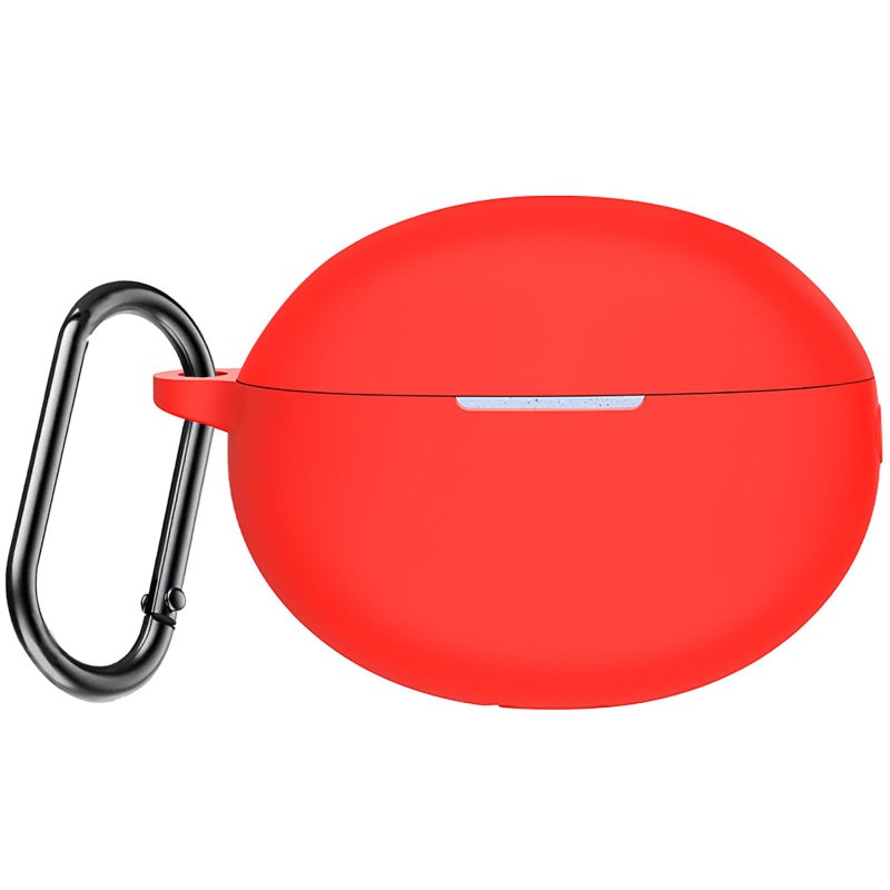 USTIYA Case for Huawei Freebuds 5i 2022 and Freebuds 6i 2024 Case Silicone Protective Silicone Cover with Keychain Carabiner Headphone Accessories (Red) - Image 1