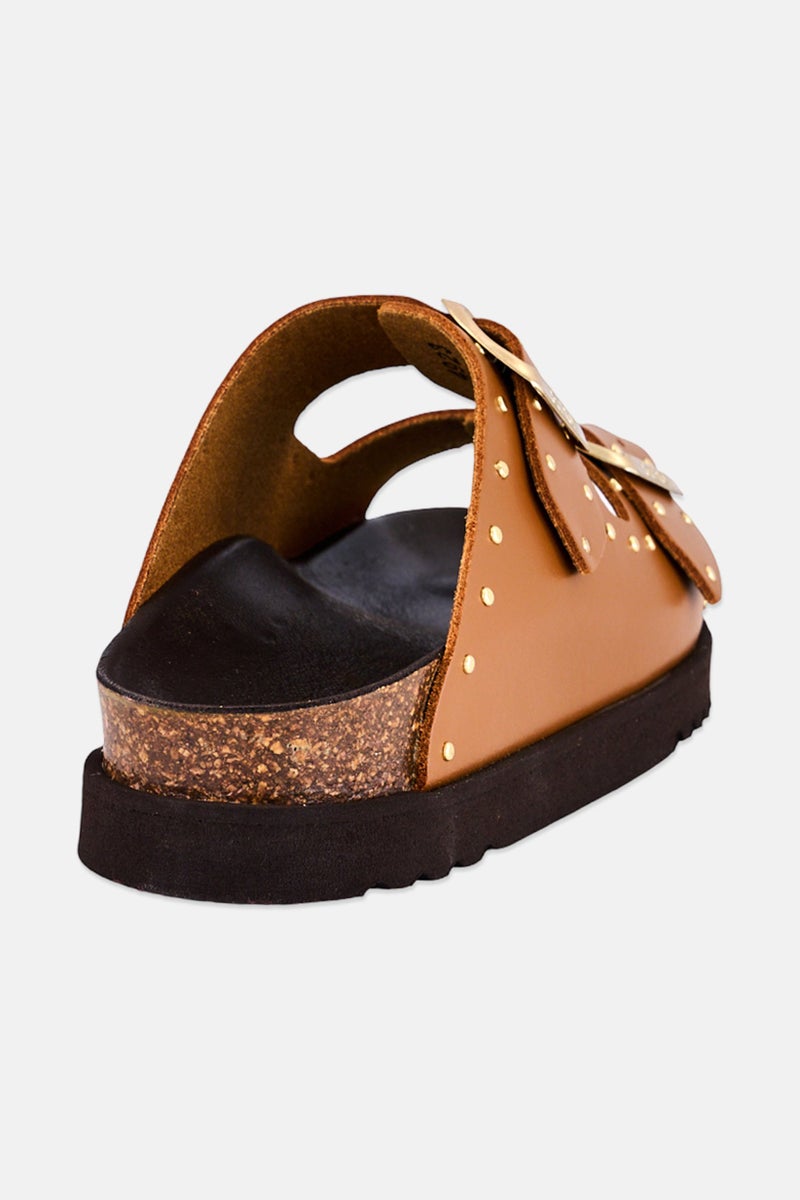 Scholl Women Beatriz Adjustable Buckle Sandals, Brown - Image 4