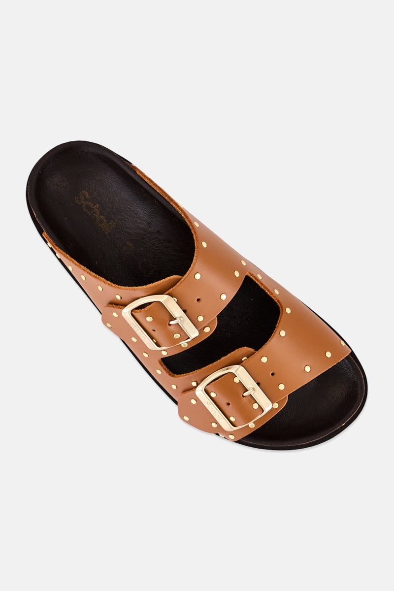 Scholl Women Beatriz Adjustable Buckle Sandals, Brown - Image 3