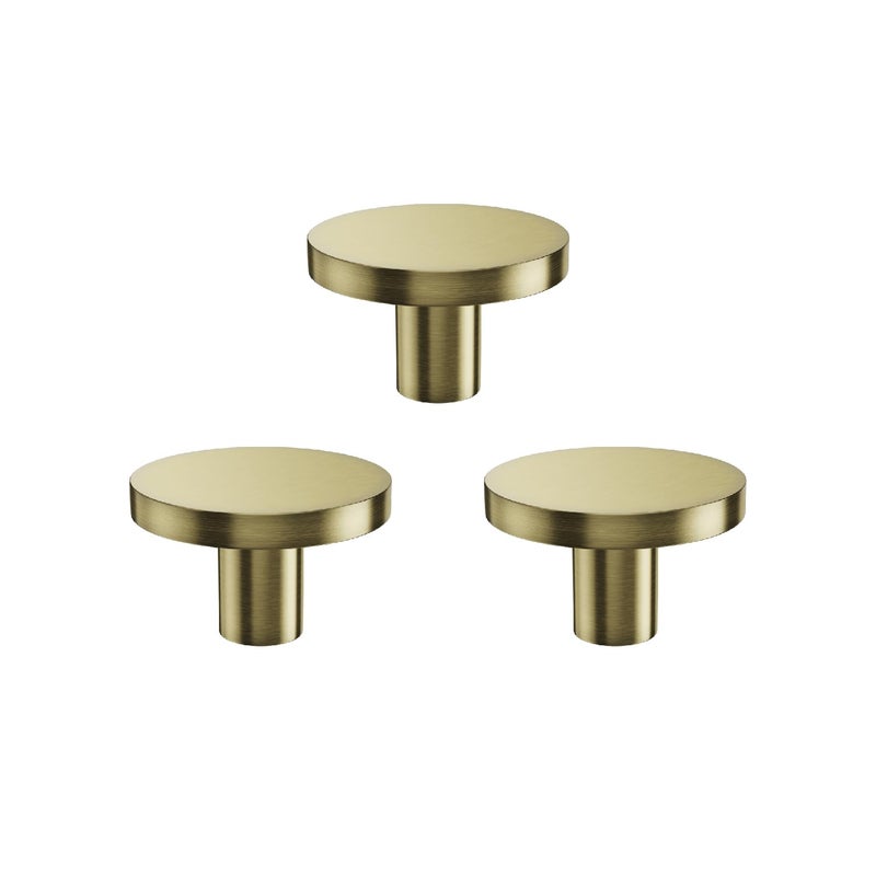 LAPO LAPO 3 Pack Premium Cabinet Knobs Drawer Pulls Button Knobs for Dresser Drawers Drawer Knobs Handle Kitchen Knobs Antique Finish Pack of 3  - Image 1