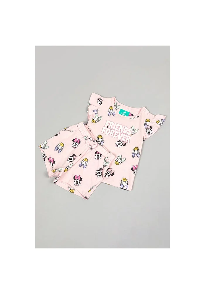 R&b Mickey & Friends Print T-Shirt and Shorts Set
