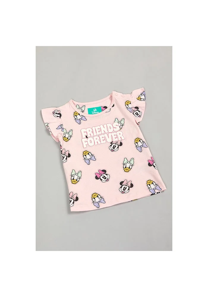 R&b Mickey & Friends Print T-Shirt and Shorts Set