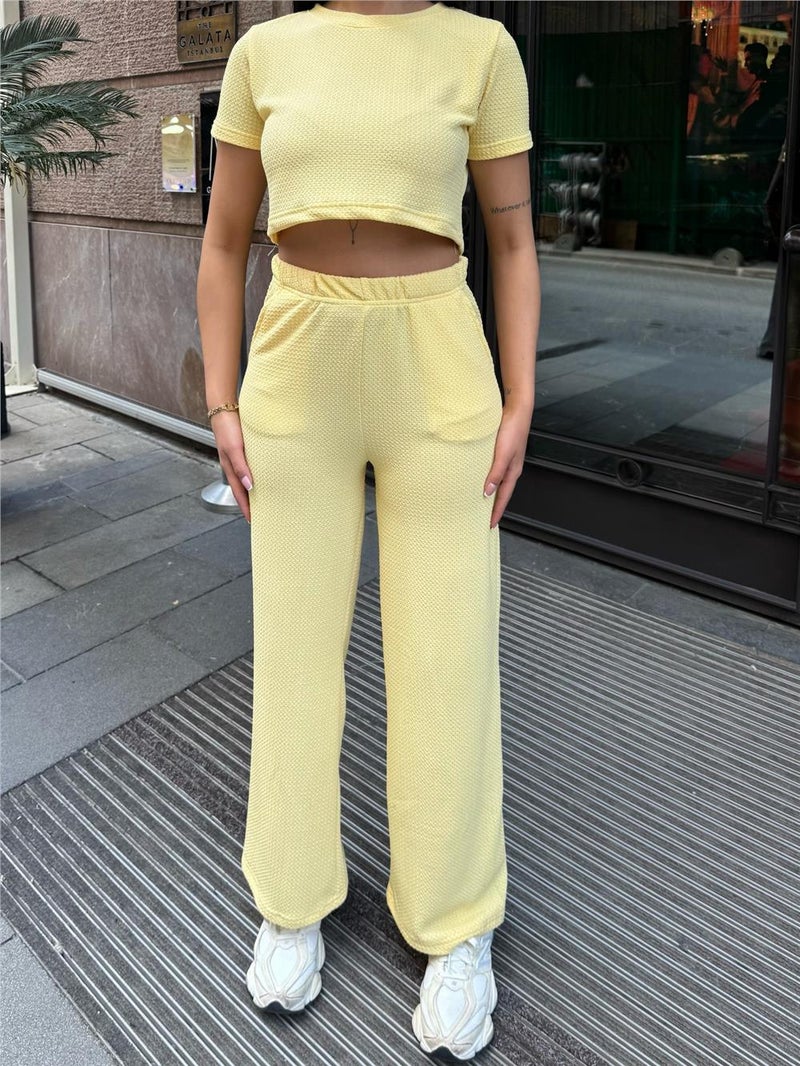 Weshaya Top-Bottom Set Women Yellow - Image 1
