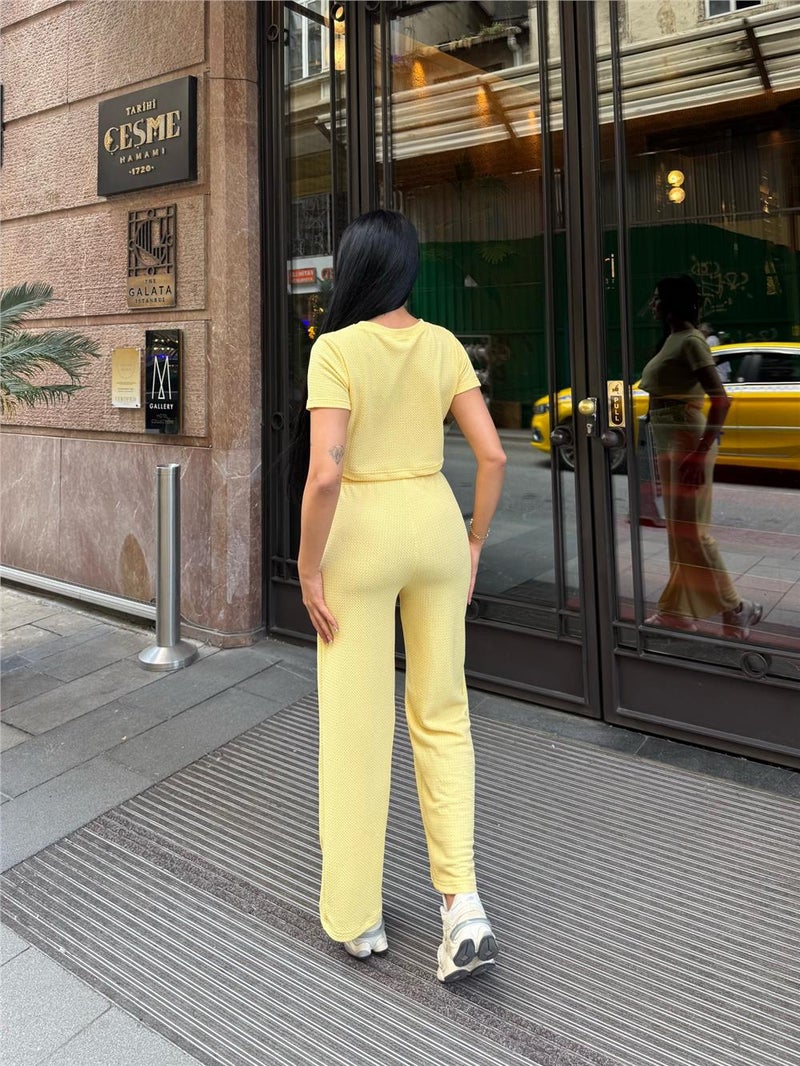 Weshaya Top-Bottom Set Women Yellow - Image 2