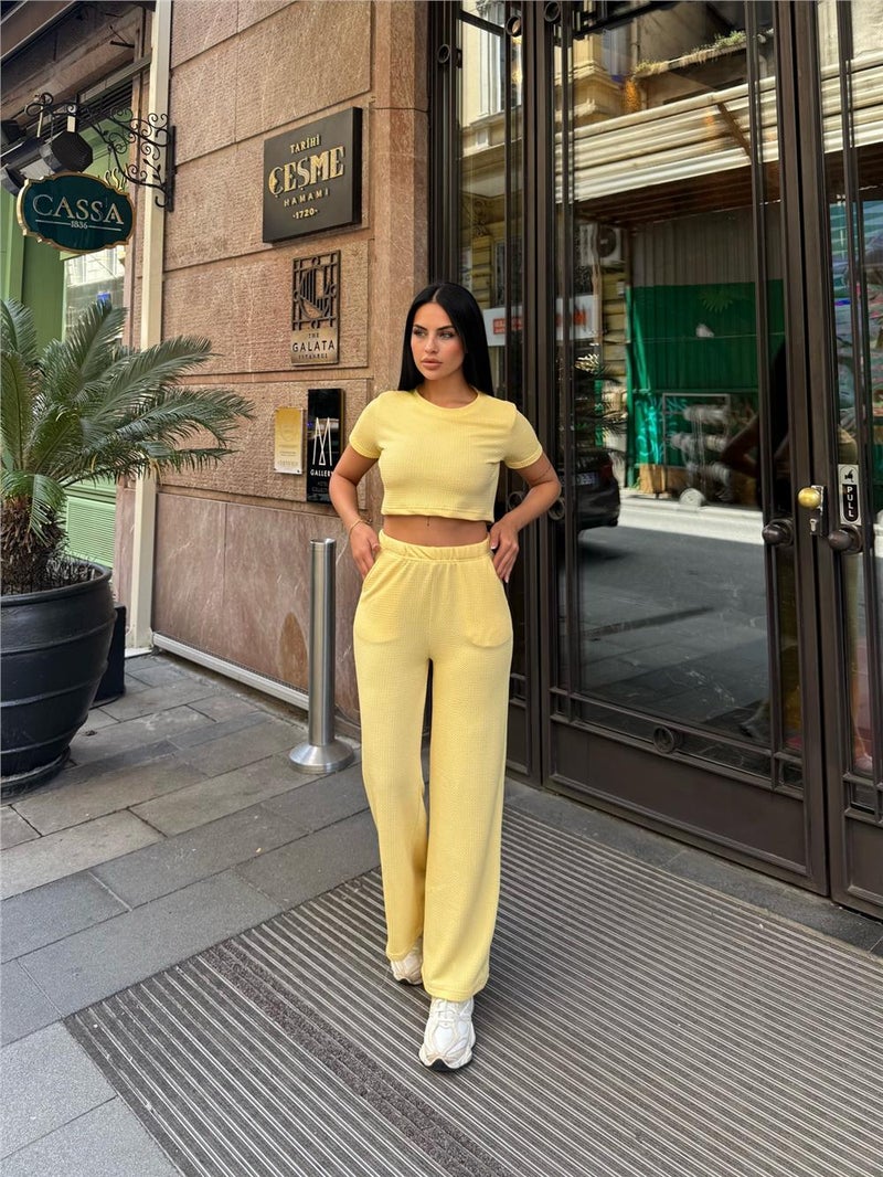 Weshaya Top-Bottom Set Women Yellow - Image 5
