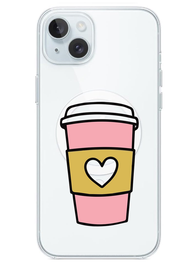 Theodor Magnetic Case for iPhone 15 6.1-inch Compatible with MagSafe Wireless Charging, Shockproof Phone Bumper Cover Coffee Mug - Image 1